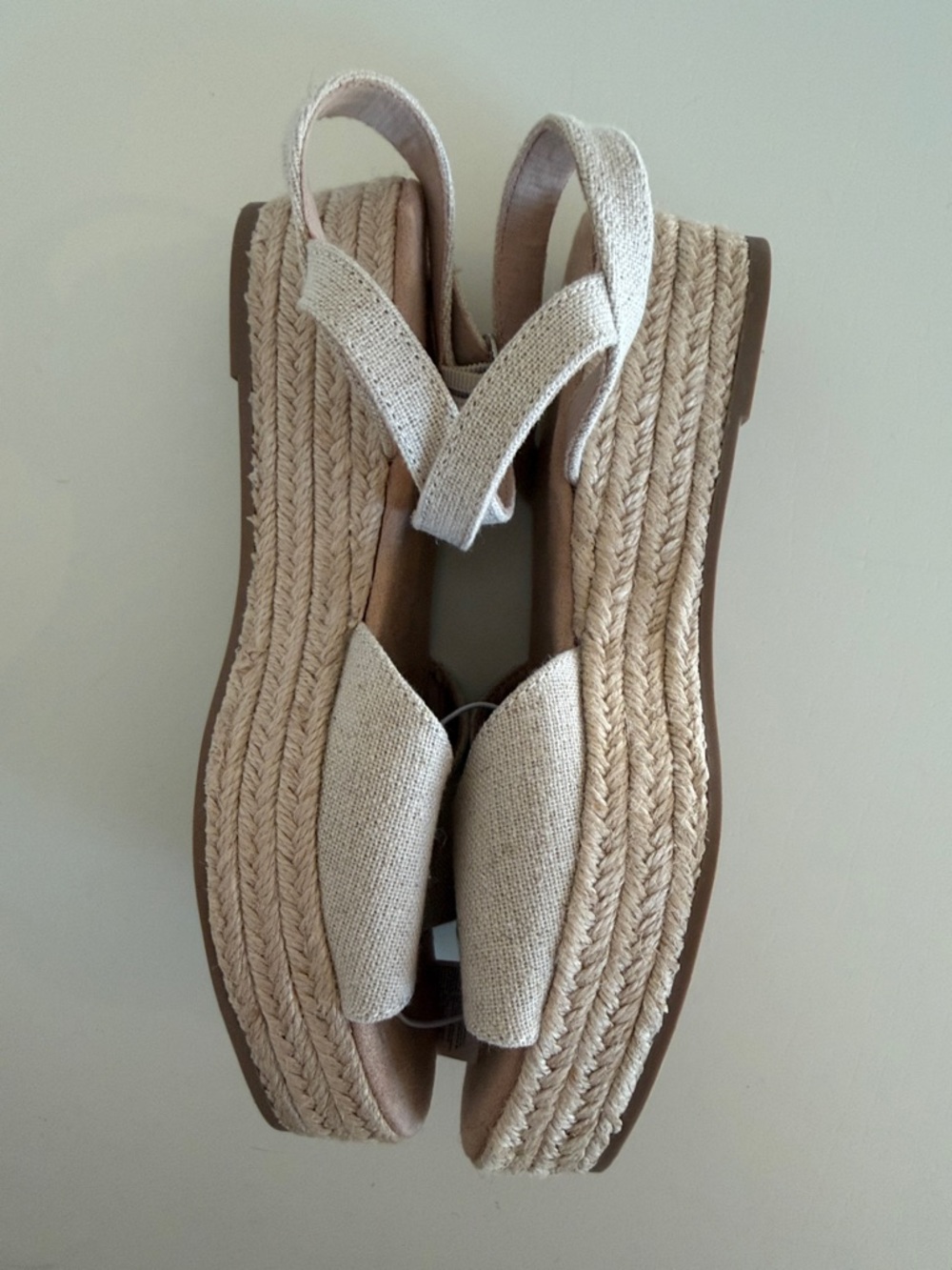 Old Navy Light Beige Linen Espadrille Slingback Sandals - Light Beige - Picture 7 of 11